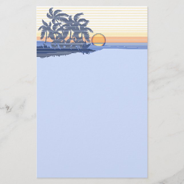 Big Sunset Hawaiian Stationary Brevpapper (Framsida)