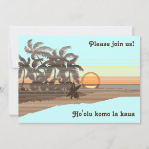 Big Sunset Luau-inbjudningar Inbjudningar