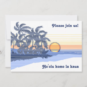 Big Sunset Luau-inbjudningar Inbjudningar
