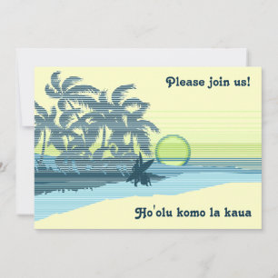 Big Sunset Luau-inbjudningar Inbjudningar
