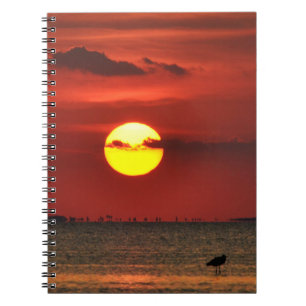 Big Sunset på Vatten Padre Journal bärbar dator Anteckningsbok
