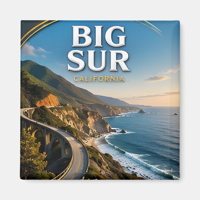 Big Sur Bixby Bridge Kust Magnet (Framsidan)