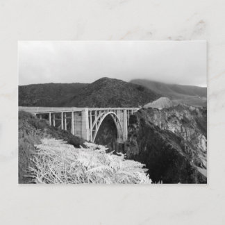 Big Sur Bridge vycard Black & White Vykort