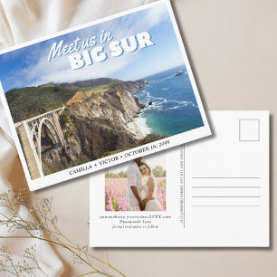 Big Sur Bröllop Bixby Save Date Postcard Vykort