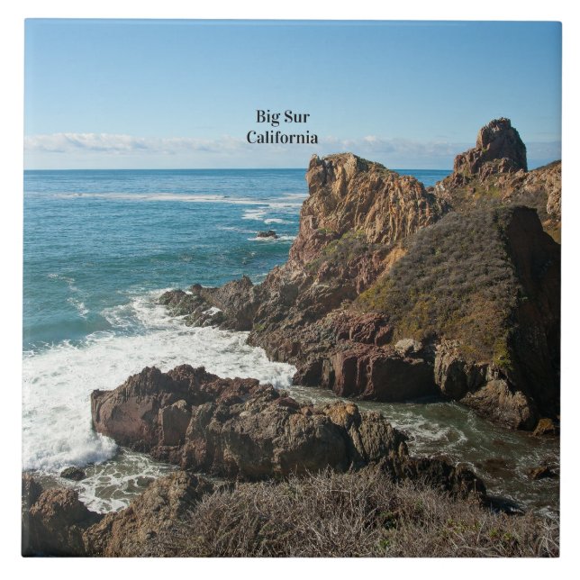Big Sur, Calfornia, märkt. Kakelplatta (Framsidan)