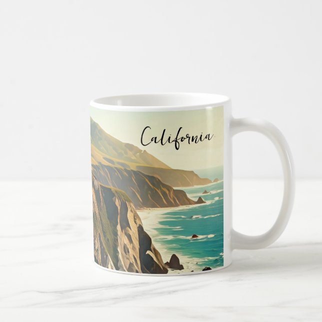 Big Sur California Central Kusten Kaffemugg (Höger)