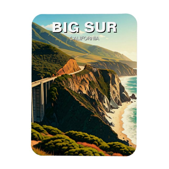 Big Sur California Central Kusten Magnet (Vertikal)