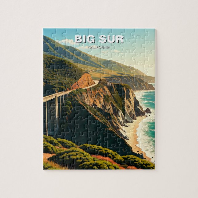 Big Sur California Central Kusten Pussel (Vertikal)