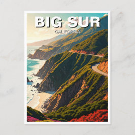 Big Sur California Central Kusten Travel Vykort