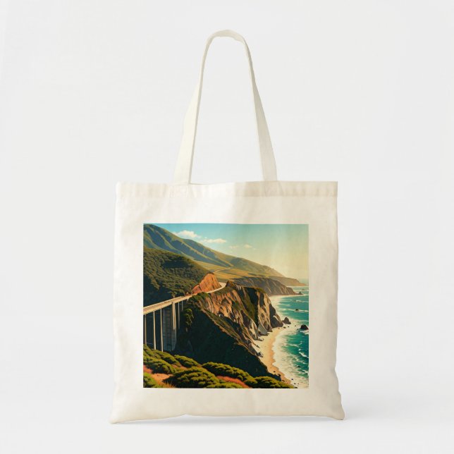 Big Sur California Central Kusten Tygkasse (Framsidan)