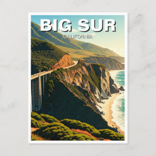 Big Sur California Central Kusten Vykort