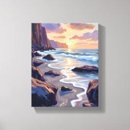 Big Sur, California Coastal Art Painting Canvastryck
