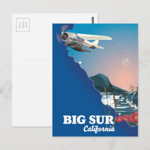 Big Sur California karta Vykort