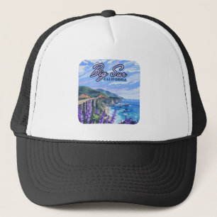 Big Sur California Kusten Retro Väster Kusten Keps