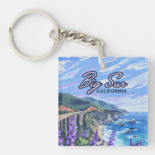 Big Sur California Kusten Retro Väster Kusten-kort