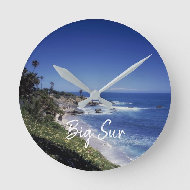 Big Sur California Kusten Rund Klocka (Framsida)