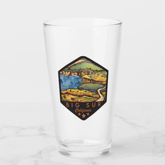 Big Sur California Pint Glass Glaskopp (Framsida)