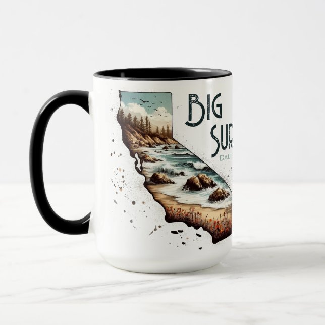 Big Sur California Souvenir Gift Mugg (Vänster)