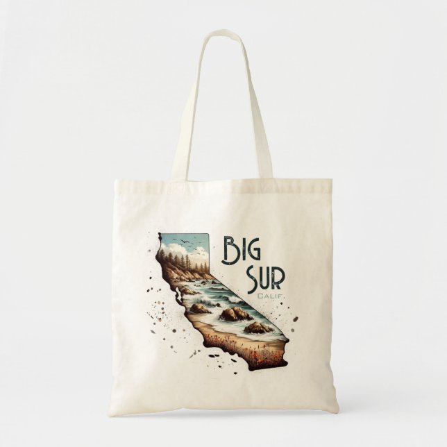 Big Sur California Souvenir Gift Tygkasse (Framsidan)