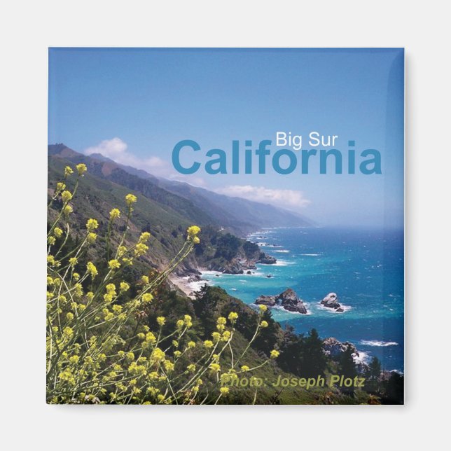 Big Sur California Travel Souvenir Fridge Magnet (Framsidan)