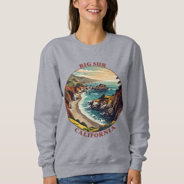 Big Sur California USA T Shirt (Framsida)