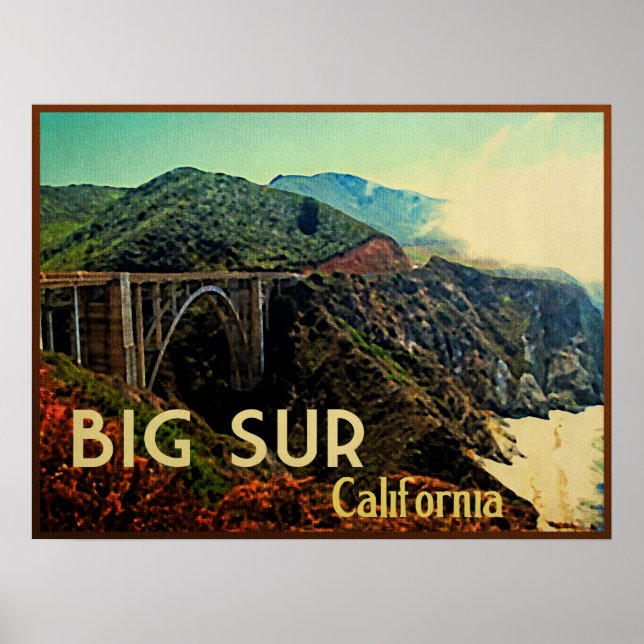 Big Sur California Vintage Poster (Framsidan)