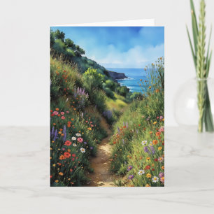Big Sur California Watercolor Stationery Kort