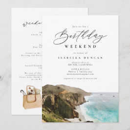 BIG SUR California Winery Birthday Itinerary Inbjudningar