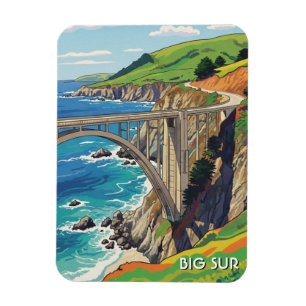 Big Sur Kalifornien Bixby Bridge Resa Magnet