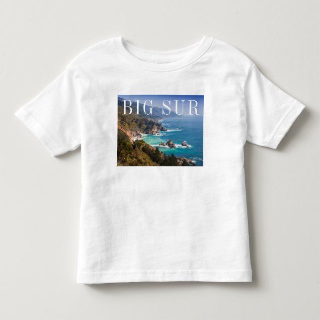 Big Sur Kalifornien Kust T Shirt (Framsida)
