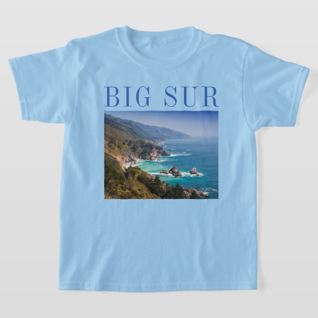 Big Sur Kalifornien Kust T Shirt (Laydown)