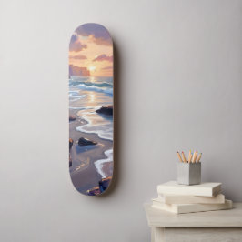 Big Sur, Kalifornien kustkonstmålning Mini Skateboard Bräda 18,5 Cm