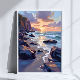 Big Sur, Kalifornien Kustkonstmålning Poster