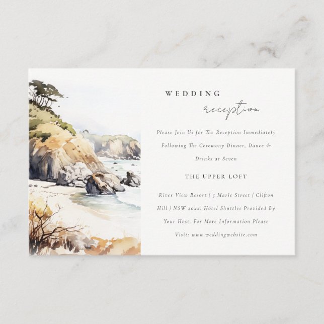 Big Sur, Kalifornien Landskapsbröllopsreception Tilläggskort (Framsida)