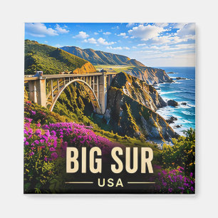 Big Sur Kalifornien USA Stillahavskusten Road Trip Magnet