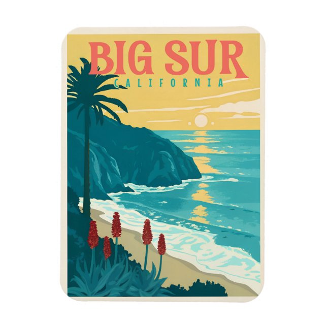 Big Sur - Kaliforniens Pacific Kusten Beauty Magnet (Vertikal)