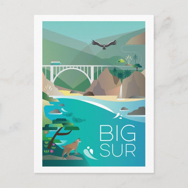 Big Sur, Kaliforniens vykort (Framsida)