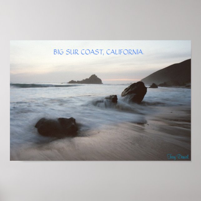 Big Sur Kusten, Kalifornien. Poster (Framsidan)