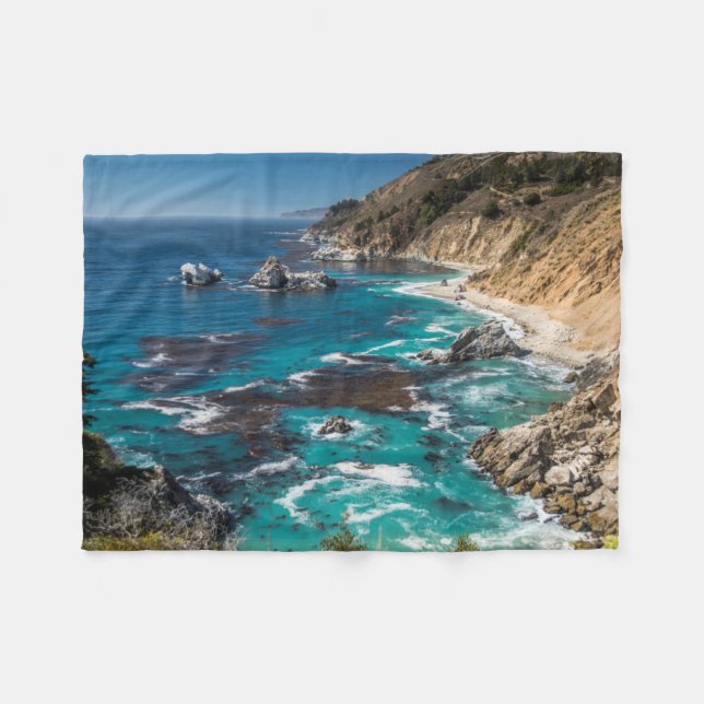 Big Sur-kusten, västkusten, Stillahavskusten Fleecefilt (Framsidan (Horisontell))