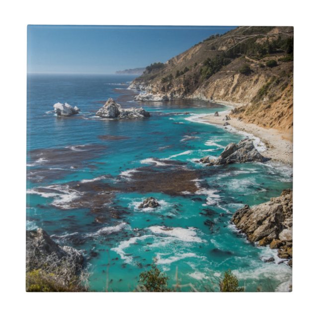 Big Sur-kusten, västkusten, Stillahavskusten Kakelplatta (Framsidan)
