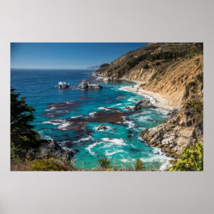 Big Sur-kusten, västkusten, Stillahavskusten Poster