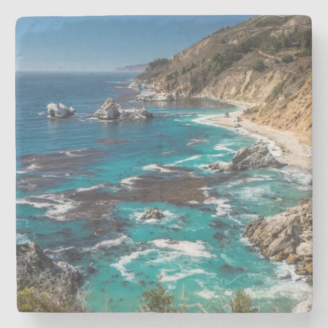 Big Sur-kusten, västkusten, Stillahavskusten Underlägg Sten (Framsidan)