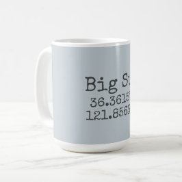 Big Sur Latitud & Longitud Kaffemugg