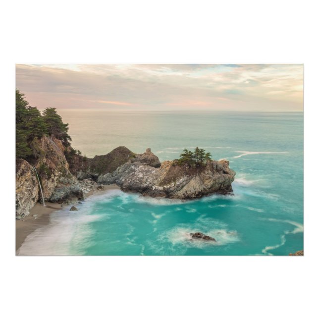 Big Sur McWay Falls Scenery Fototryck (Framsidan)
