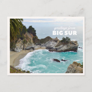 Big Sur McWay vattenfall Pacific Coast Highway Vykort