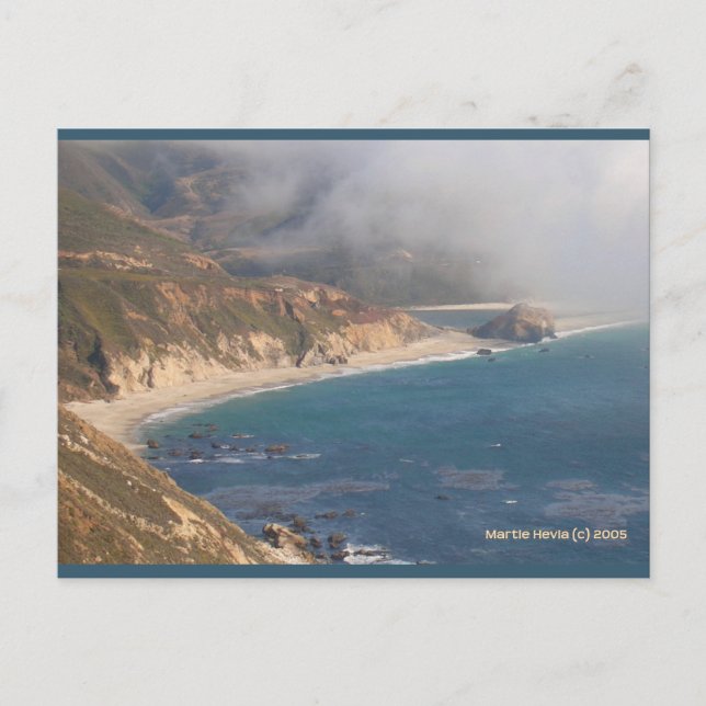Big Sur Rocky Beach | Blått Beach Sång™-vykort Vykort (Framsida)