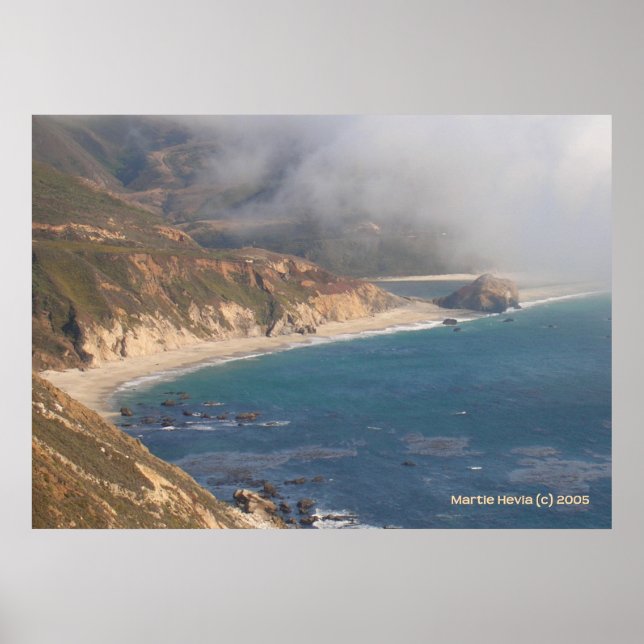 Big Sur Rocky Beach Poster (Framsidan)