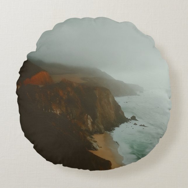 Big Sur Utforskning Rund Kudde (Framsidan)