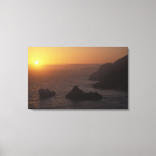 Big Sur vid Highway 101, Kalifornien, USA Canvastryck