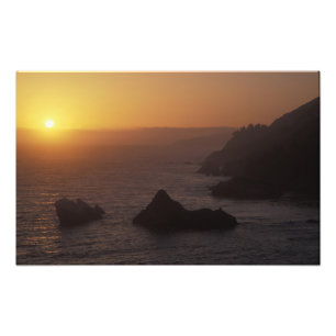 Big Sur vid Highway 101, Kalifornien, USA Fototryck
